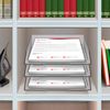 Acrimet Stackable Letter Tray Front Load, Letter Size, Plastic, Clear Smoke Color, 1 Unit