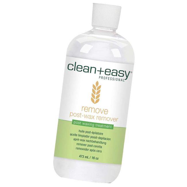 Clean + Easy Remove - After Wax Remover for the Skin with Wheat Germ Oil, Post Waxing Cleanser, 16 oz