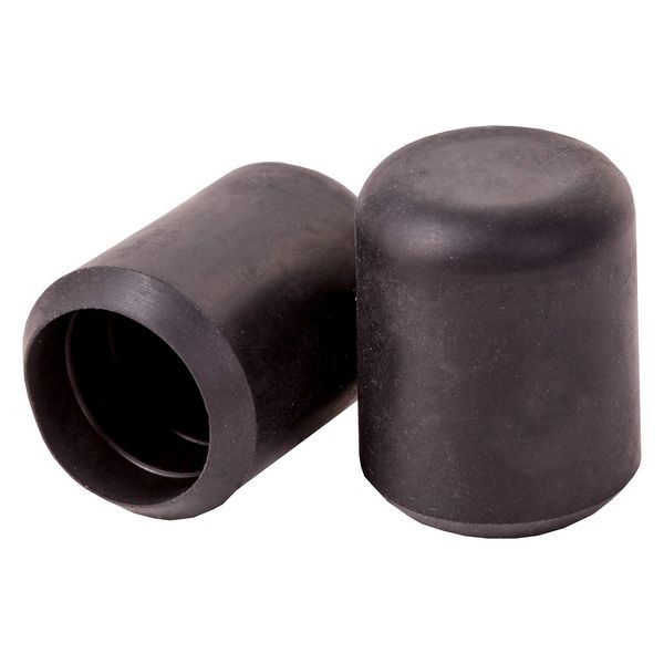 12x Straight Black Rubber Ferrules 22mm Walking Stick Tips or Furniture Feet Cover Caps