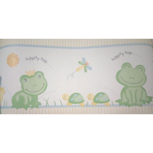 froggy tales wall border lambs & ivy partial roll prepasted 8 feet 5 in