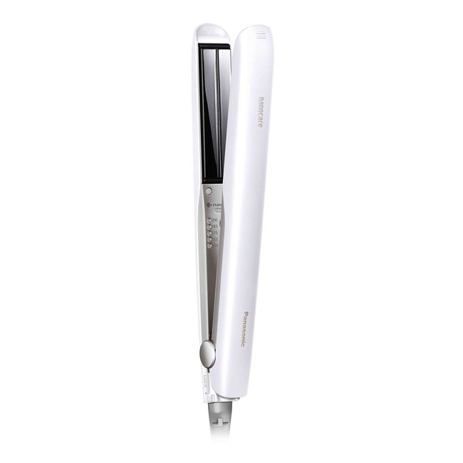 Panasonic EH-HS0J-W Hair Iron, For Straightening, Nano Care, Smooth Gloss Coating Plus, For Overseas Use, White