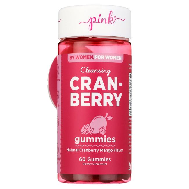 Pink Cleansing Cranberry Gummies, Dietary Supplement, 60 count