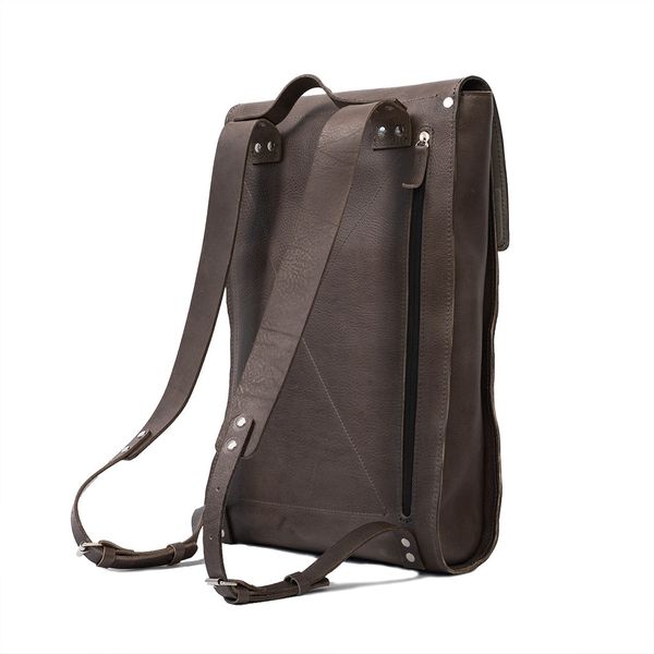 Leather laptop backpack - The Minimalist (Gray) - Gray