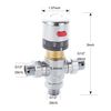 Thermostatic Mixing Valve with G1/2 Thread, Shower Mixing Valve Temperature Control Valve