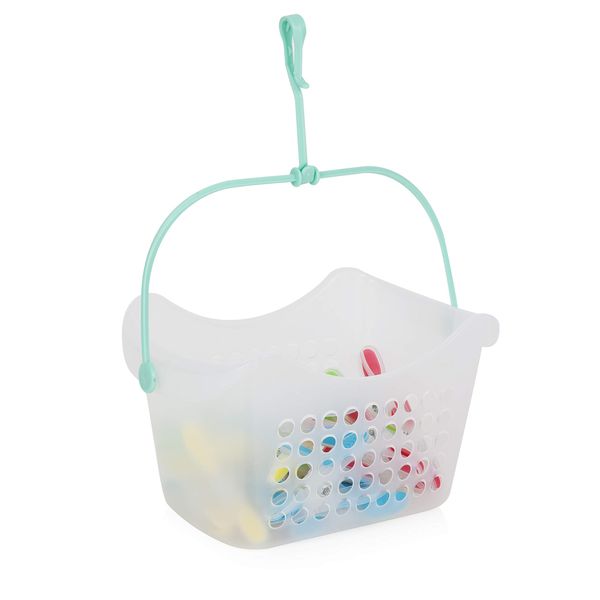 OurHouse Bucket with 24 Pegs, Grey, 1 Size