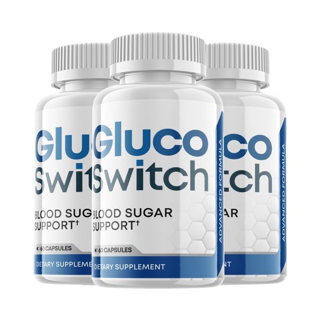3-Pack Gluco Switch Pills - GlucoSwitch Pills For Blood Sugar Support-180 Caps