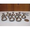 10 Reclaimed Brushed Nickel 1 1/4" Round Cabinet/Drawer Pull Knobs w/ Screws EUC