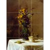 Art Still Life Vase Flowers Ceramic Mural Backsplash Tile #861