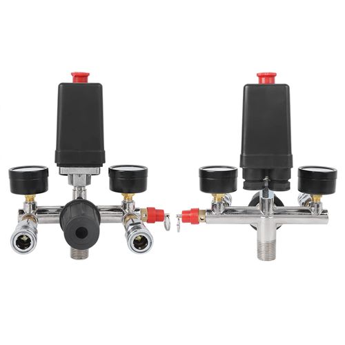 Pressure Control Switch, Air Compressor Bracket Assembly Pressure Switch Manifold Regulator Gauges Air Compressor Switch, Air Compressor Accessories