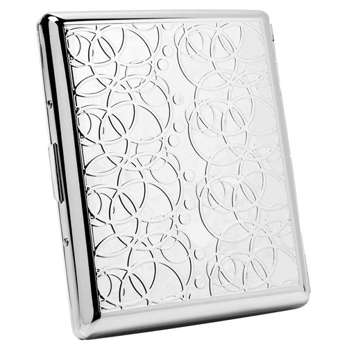 Goshentech Retro case, Metal Plated Silver,20 Capacity for 100mm Double Sided Spring Clip Open Pocket Holder (Silver)