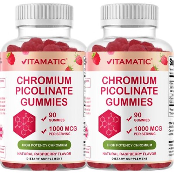 2-Pack Vitamatic Chromium Picolinate 1000 mcg - 90 Gummies
