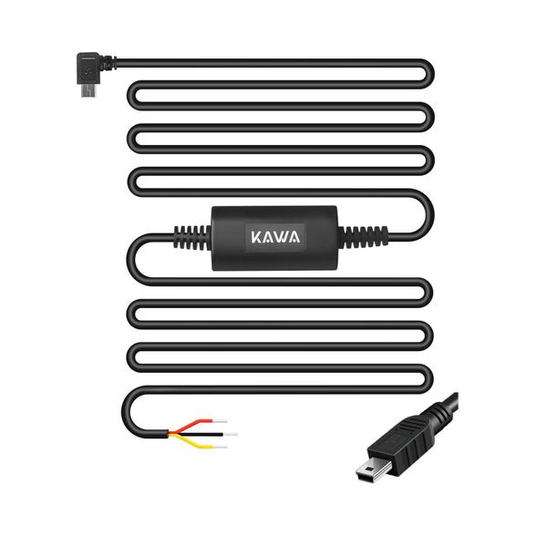 KAWA Dashcam Car Hardwire Kit Compatible with D8 D10. Mini USB Port