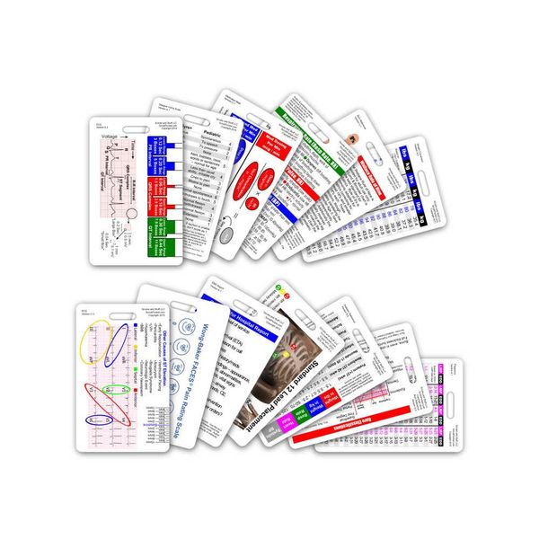 Complete EMS Vertical Badge Card Set - 13 Cards