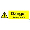 Men at Work Sign - 1.2mm Rigid Plastic 300mm x 100mm