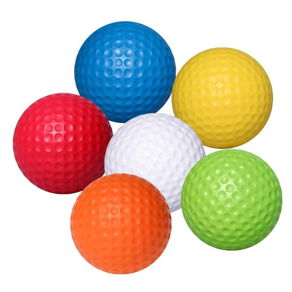 VORCOOL Practice Golf Balls PU Golf Balls, Indoor Outdoor Golf Training Aid Balls 6PCS