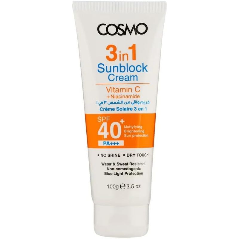 COSMO Sunblock Cream SPF 40+ PA+++ Vitamin C 100g | Niacinamide ...