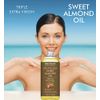 Cold Pressed Sweet Almond Oil - Triple AAA+ Grade Quality, For Hair, For Skin and For Face, 100% Pure and Natural with Pump dispenser, 16 fl oz