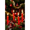100 pc Bulk Red Christmas Tree Candles For Chime,Pyramid,Carousel- 4  x 1/2 inch