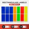 Pack of 120 Fluorescent Yellow 25x50mm Rectangular Labels - Adhesive Stickers