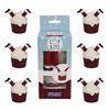 PME CUP03 Cupcake Decorating Kit with Edible Toppers, Santa