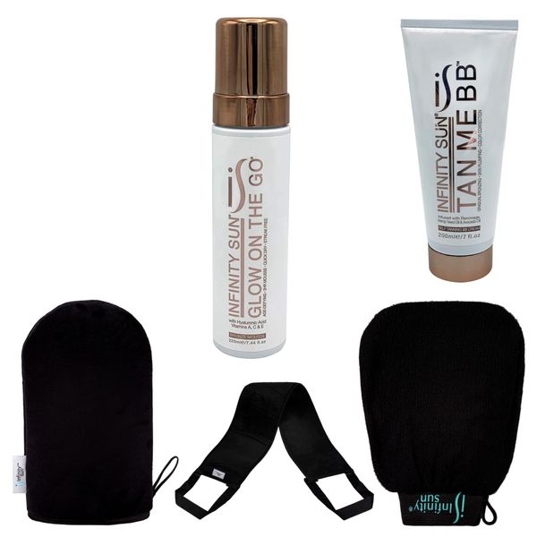 Infinity Sun, Bronze Me BB Glow Box, for a Long Lasting Tan, 5 Piece Kit