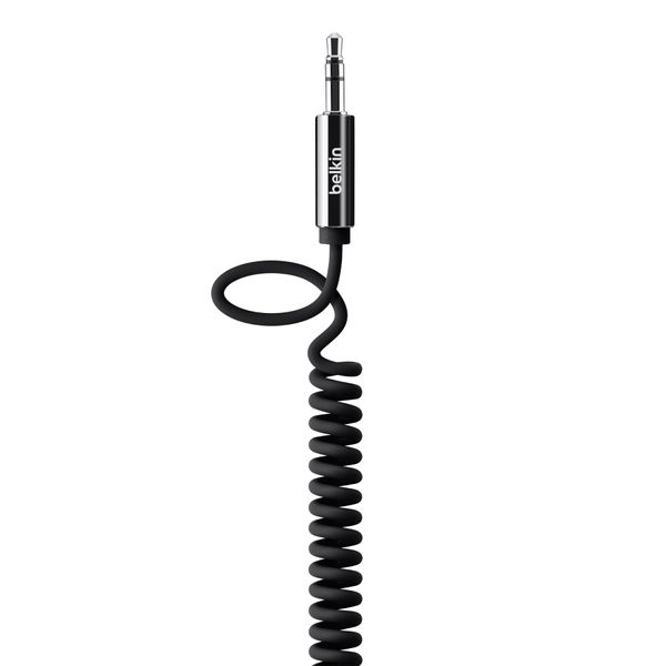 Belkin MixIt Colour Range 1.8m Coiled AUX Cable - Black