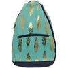 NGIL Gold Feather Mint Tennis Racquet Holder Backpack