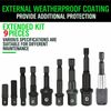 9Pcs Socket Adapter Drill Bits Set Hex Impact Driver Tools 1/4" 3/8" 1/2" Shank