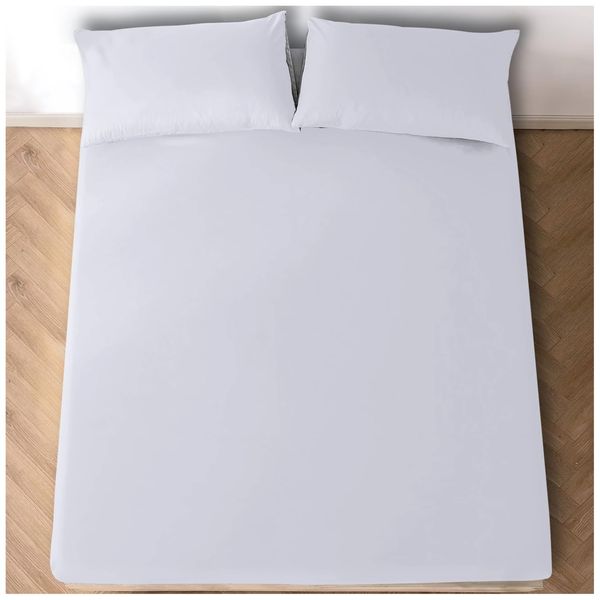 GC GAVENO CAVAILIA Fitted Sheet & Pillowcases, Polycotton, White, Double