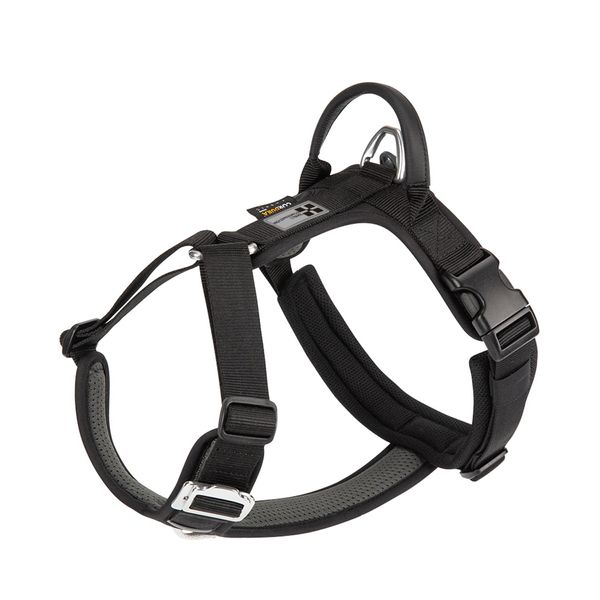 SMALL COMBINATION Adjustable Dog Harness with Handle, Padded Comfort,Small, Medium and Large Dogs (Black, S)