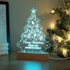 CalEli Gifts Christmas Tree Wooden Based LED Light