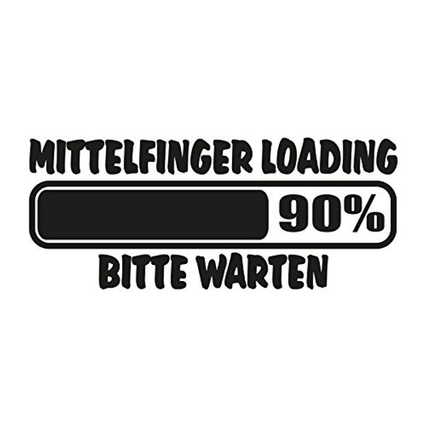 Plott Aufkleber Mittelfinger Loading Bitte Warten Shocker Sticker Tuning