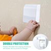 Plug Socket Covers, Self Adhesive Light Switch Socket Cover Box, Waterproof 86 Type Electrical Outlet Plug Protector, Dustproof Easy Access, Stylish Design for Home Protects Against Hazards