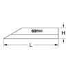 KS Tools 300.0634 Präzisions-Haarlineal, 150mm
