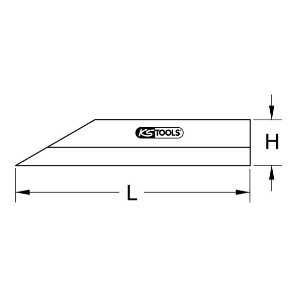 KS Tools 300.0634 Präzisions-Haarlineal, 150mm