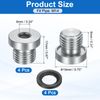 sourcing map 4Pcs M14x1 Inner Hex Head Pipe Fitting Plug, Universal Carbon Steel Thread Socket Plug with Black O-Ring for Terminate Pipe Ends or Replacement Drains