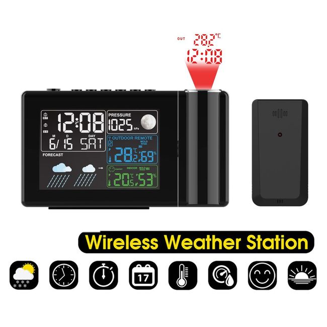 Digital Weather Station with Forecast, Temperature, Clock, and Moon Phase