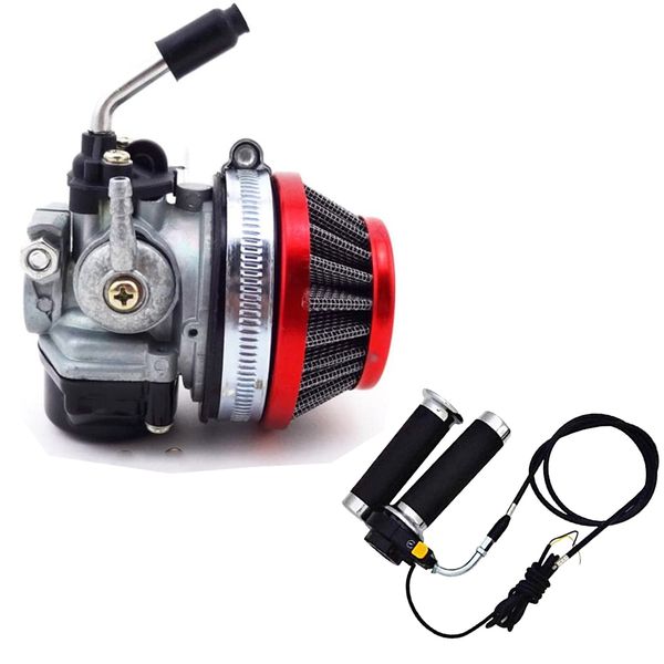  19mm Carburetor Air Filter+Throttle Grip Kill Switch 49-80cc Motorized Bike