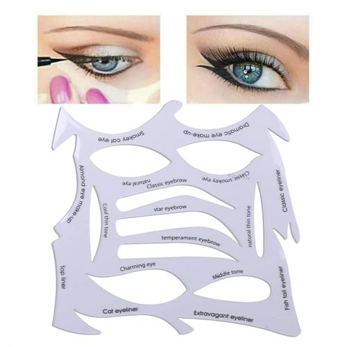 Eyebrow Eye Makeup Eyeshadow Eyeliner Makeup Tools Template Set Reusable