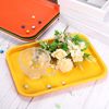 Uxcell Plastic Rectangular Serving Tray, White, 16.1x11.93x0.79 inches, Non-Slip, For Restaurant, Party, Kitchen