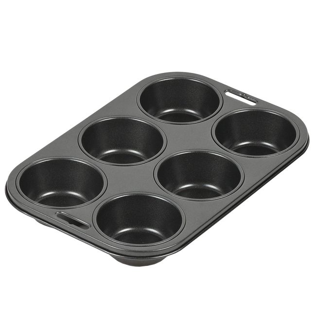 PEARL METAL DELISH KITCHEN CX-11 PEARL METAL SILICONE COATED MUFFIN 6 PIECES GRAY