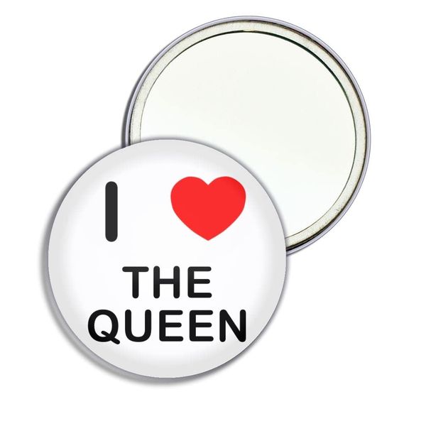I love The Queen - 55mm Round Compact Mirror