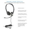 Cyber Acoustics Stereo Headset, 3.5mm stereo & Y-adapter for separate Headphone