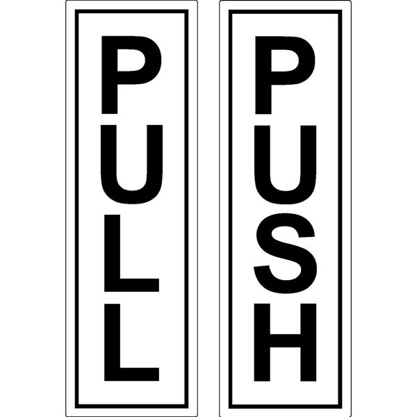 3 x 1 x Push – 1 x Pull – Door Sticker Sign/Door Stickers