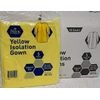 MedPride Disposable Isolation Gowns Yellow, Universal (50 Pcs/Cs ) 5/Bg/10Bg/Cs