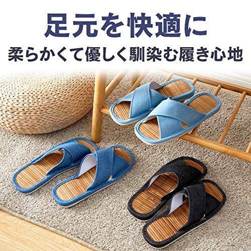 Originlife Slippers, Denim, Stylish, For Visitors, Bamboo Men's, Women's, Sandals Style, purple, (indigo)