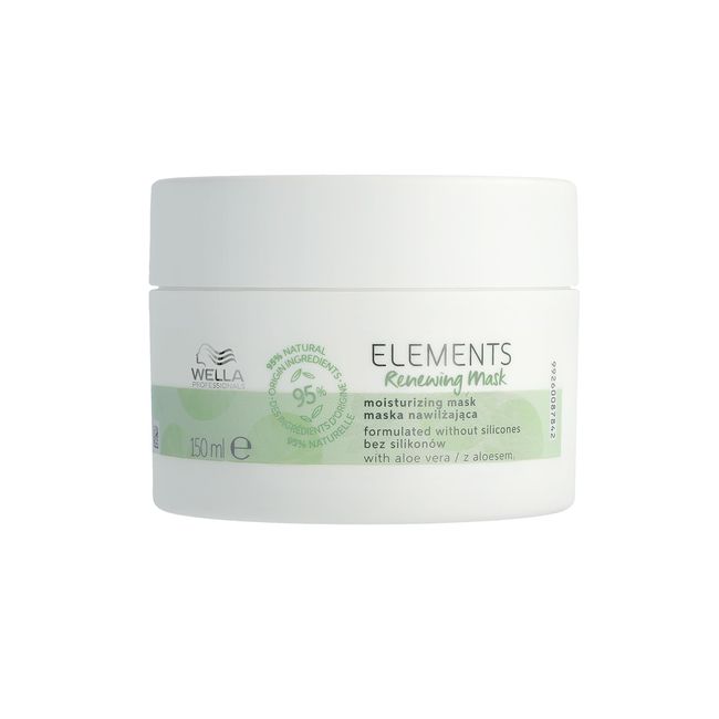 Wella Professionals Elements Renewing Mask – reparierende Haarmaske für trockenes und kaputtes Haar – Haarkur mit Antioxidantien und Olivenessenz für Glanz und Geschmeidigkeit – 150 ml