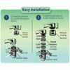 Faucet Adapter Diverter Valve for RO Water Filter System Chrome 1/4"