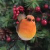 Vivid Arts - Hanging Ornament Robin - Gold Thread