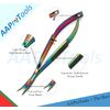 AAProTools 4.75" Rainbow Titanium Embroidery Snips Curved Scissors Trimming Threads